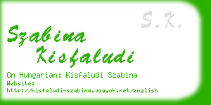 szabina kisfaludi business card